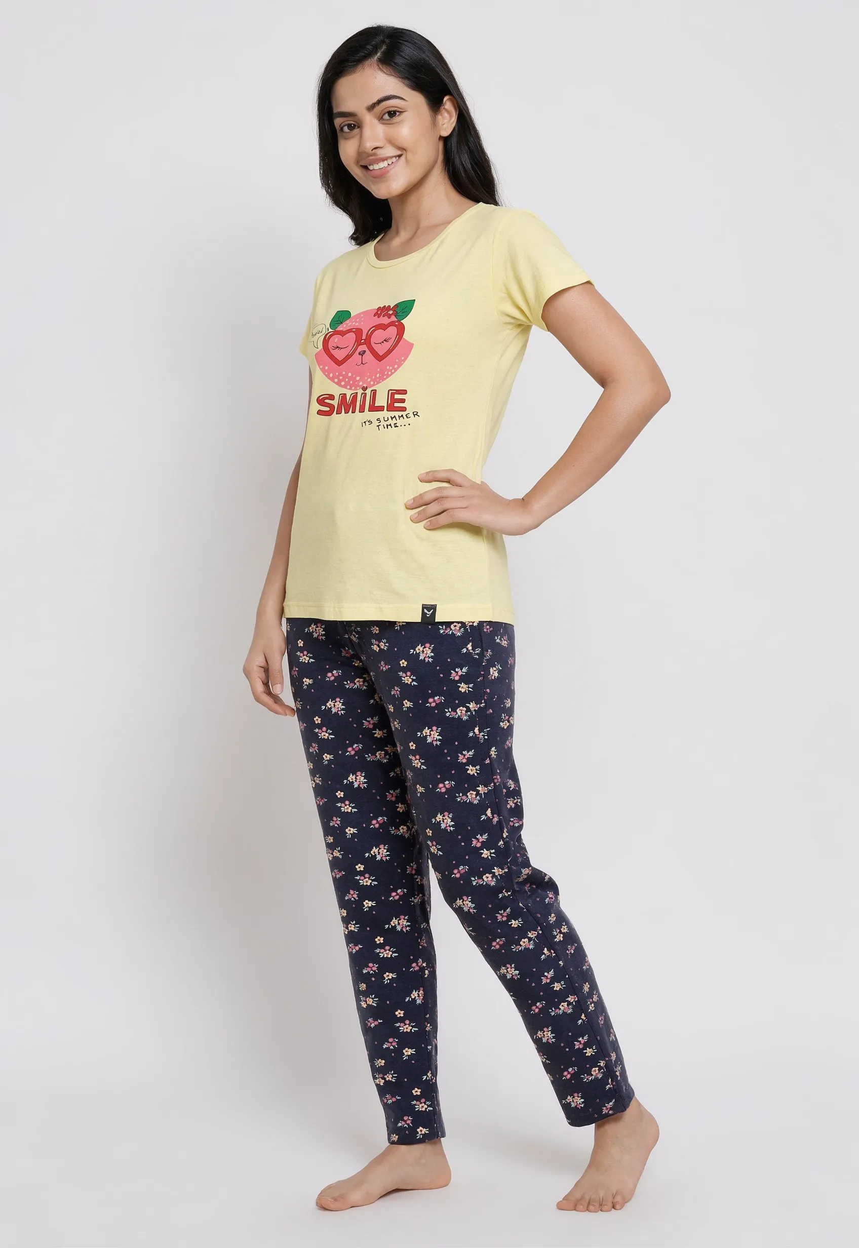 Women's Cotton Printed Pyjama Set – Bee Fabulous Night Dress