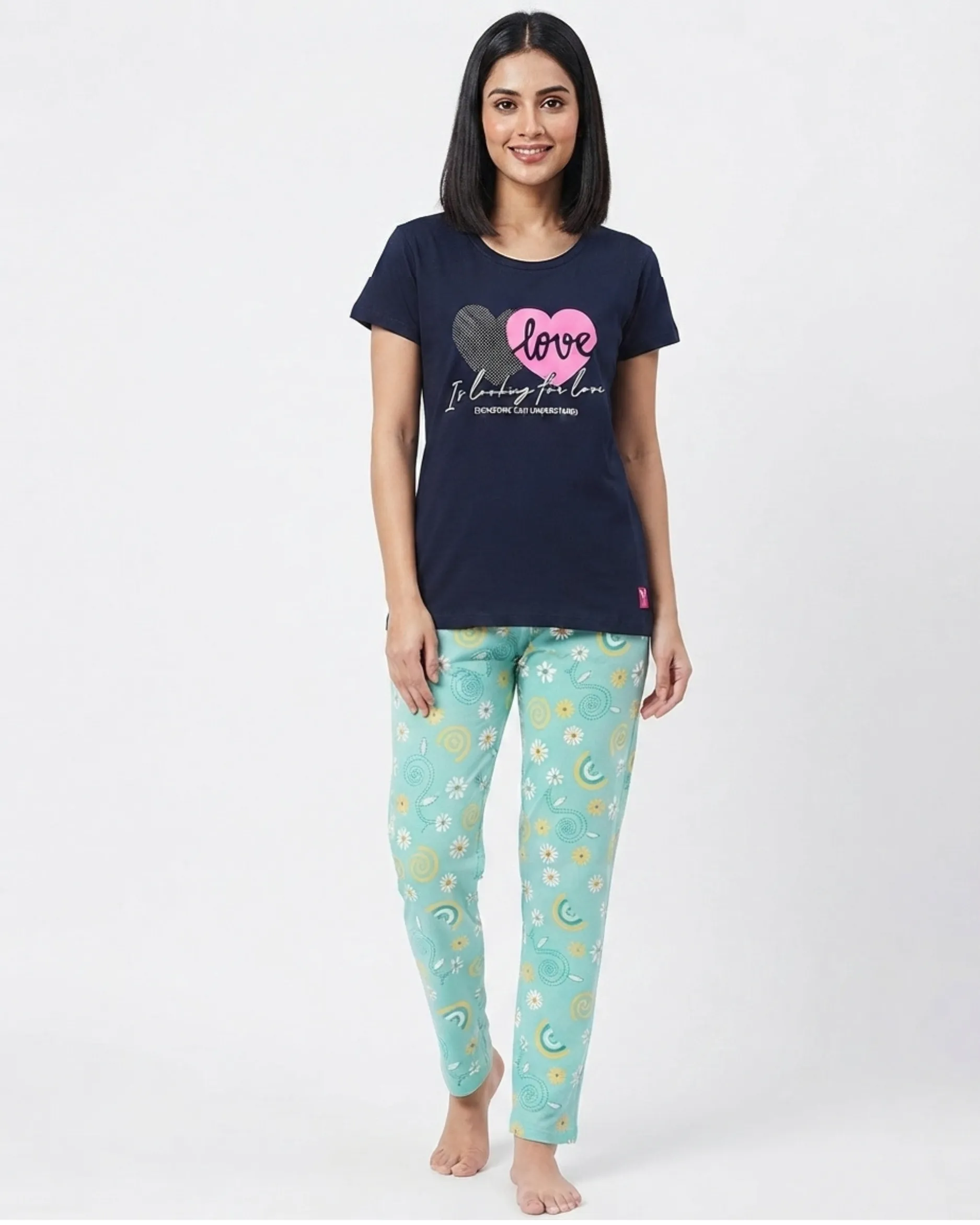 Women's Cotton Printed Pyjama Set – Bee Fabulous Night Dress
