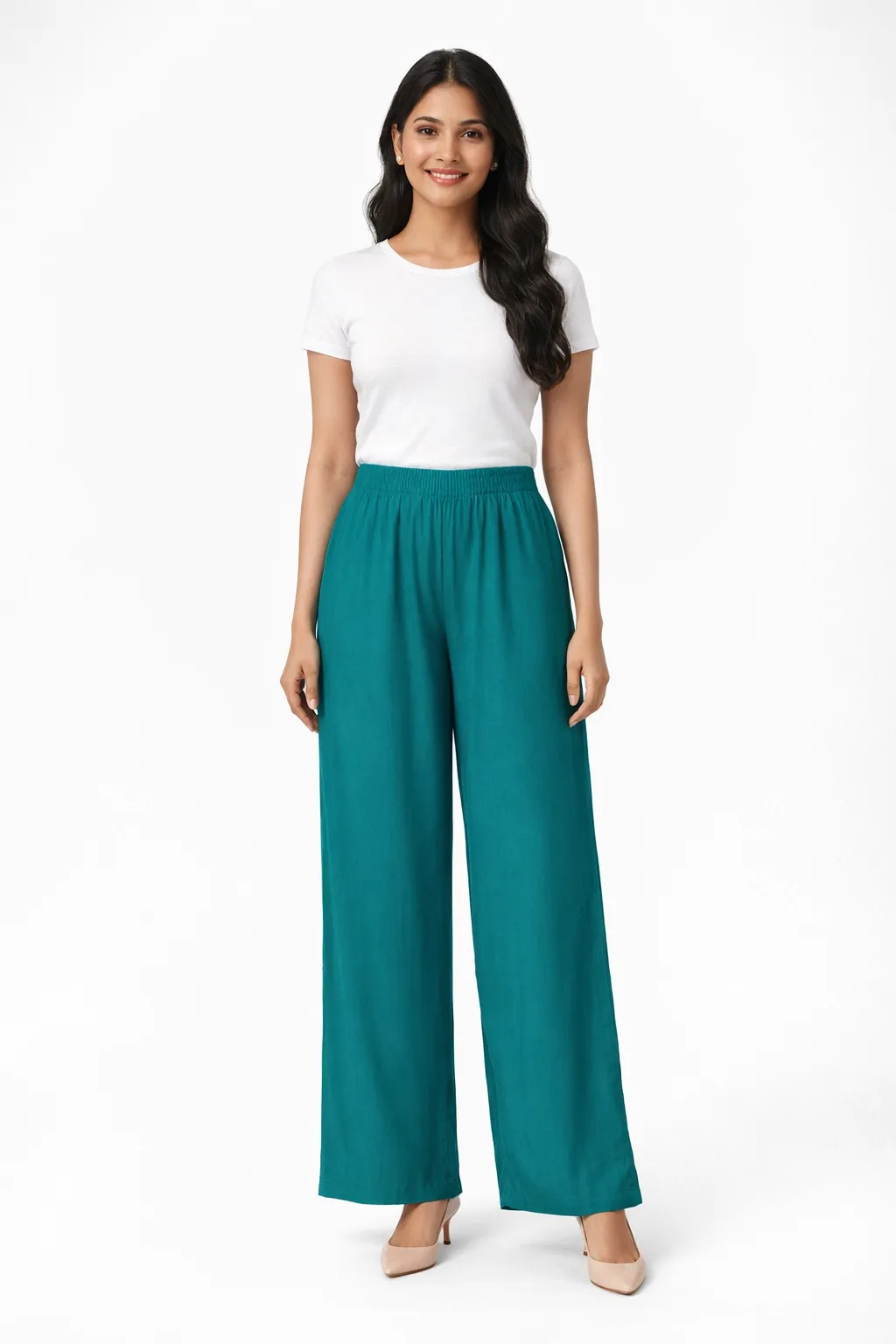 Youkay Lyca Palazzo Pant with Side Pockets