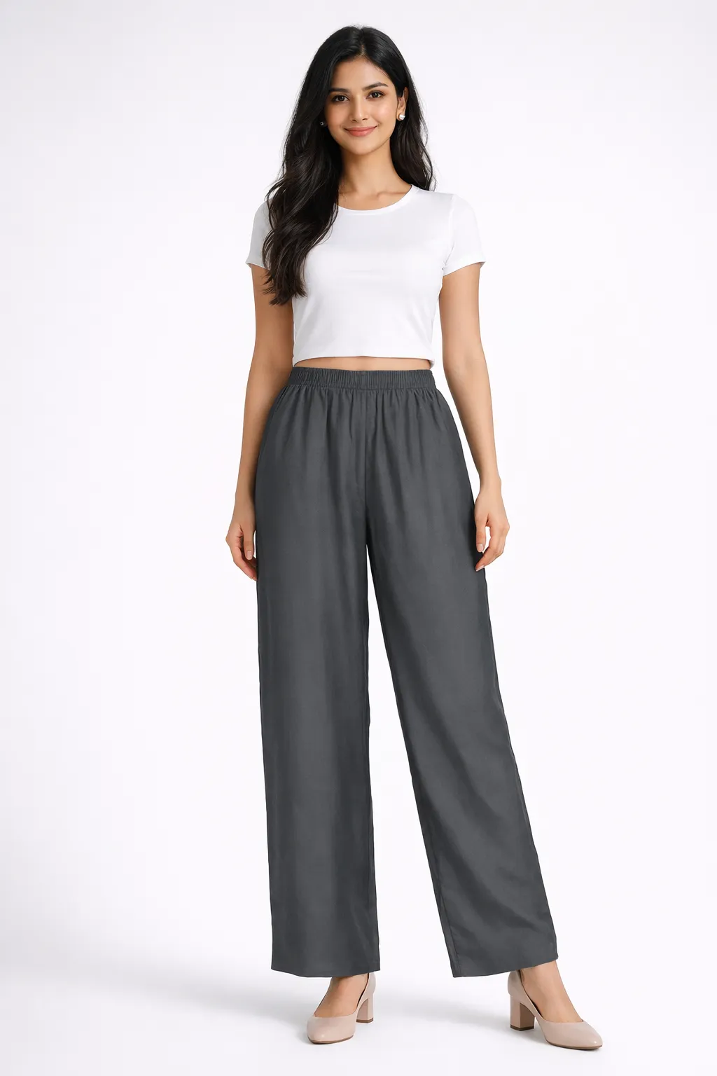 Youkay Lyca Palazzo Pant with Side Pockets