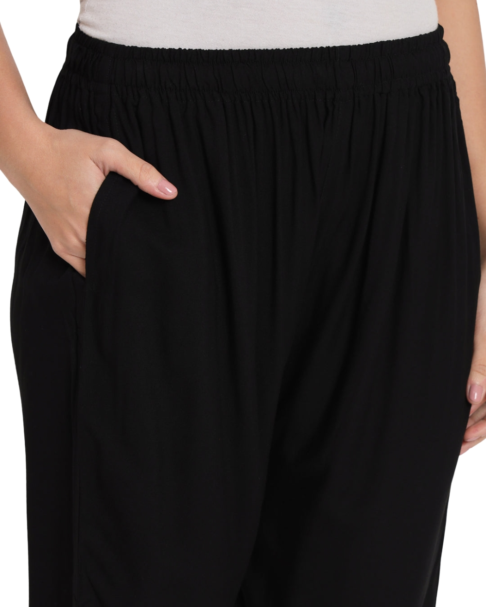 Youkay Lyca Palazzo Pant with Side Pockets