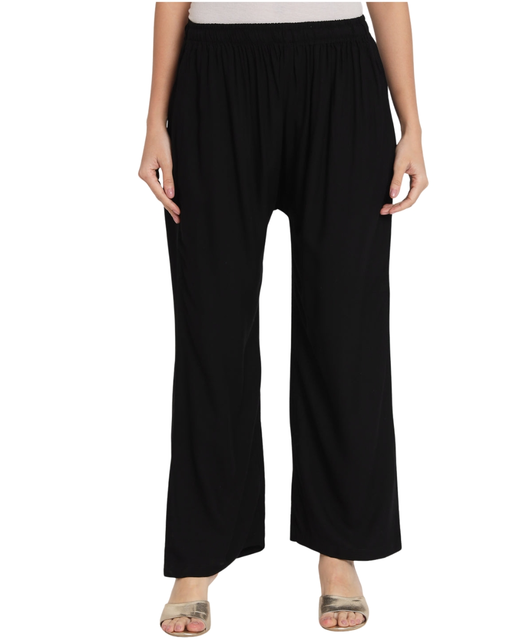 Youkay Lyca Palazzo Pant with Side Pockets