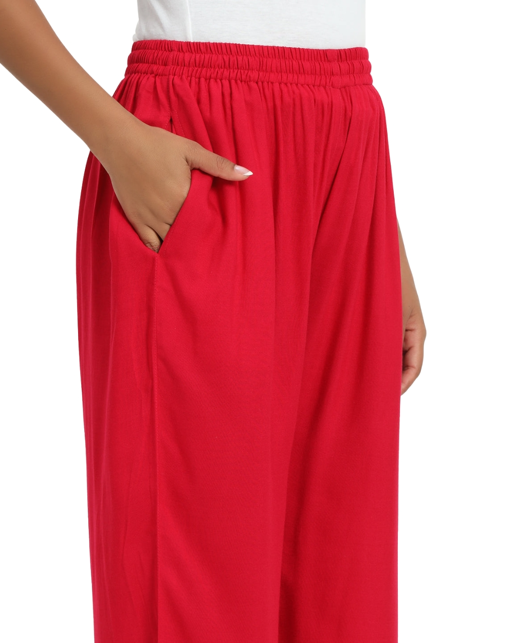 Youkay Lyca Palazzo Pant with Side Pockets