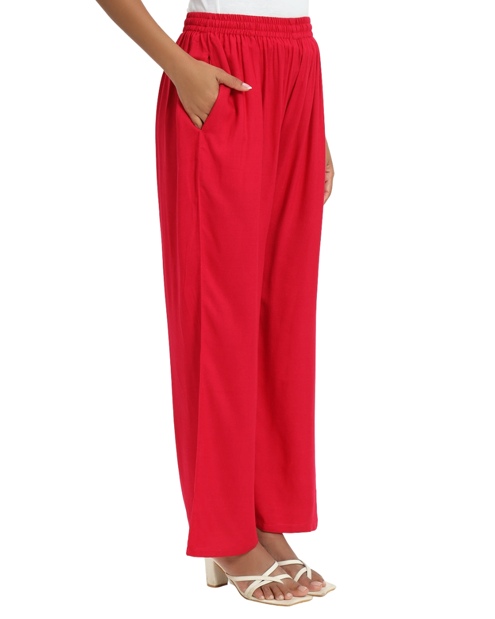 Youkay Lyca Palazzo Pant with Side Pockets
