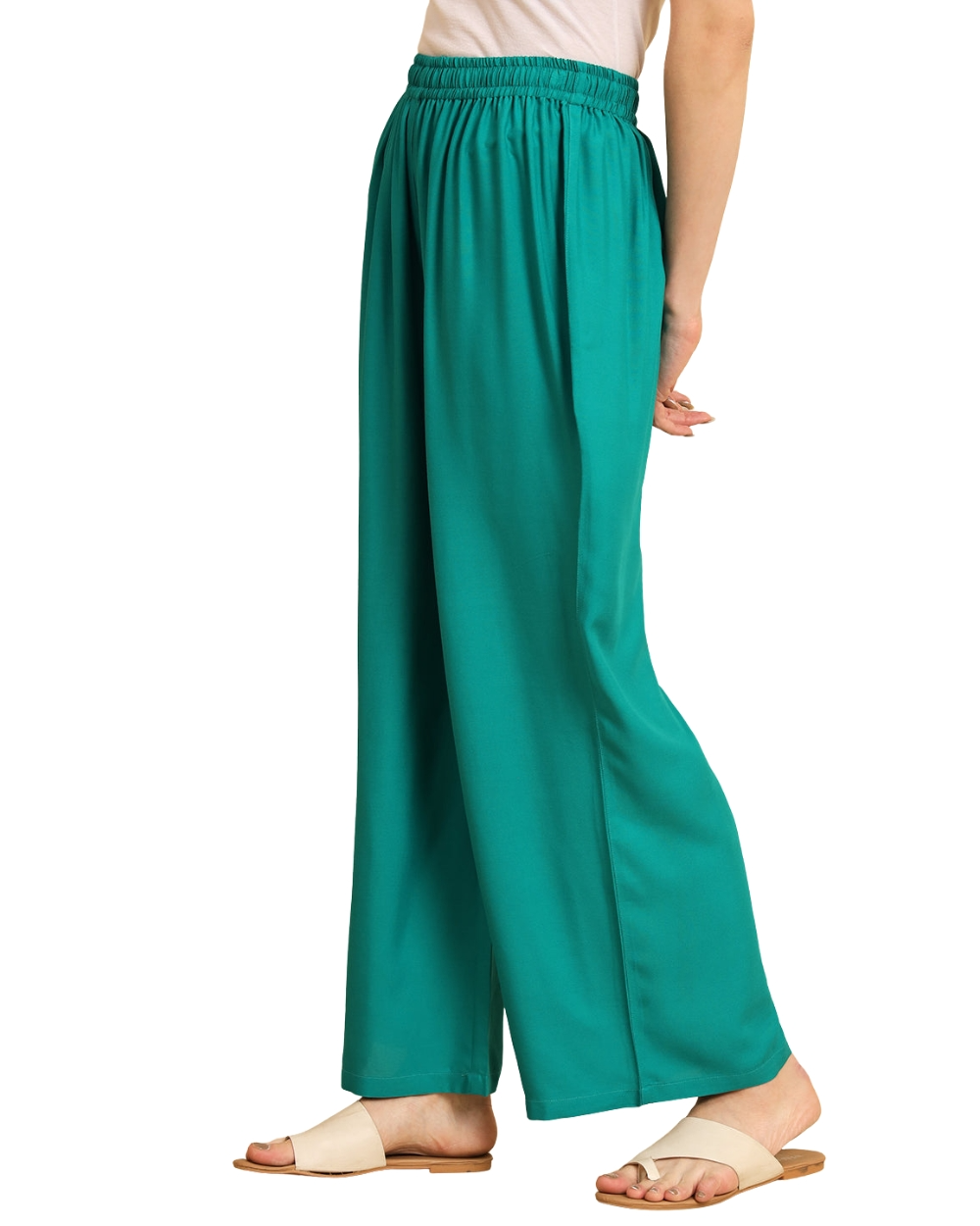 Youkay Lyca Palazzo Pant with Side Pockets