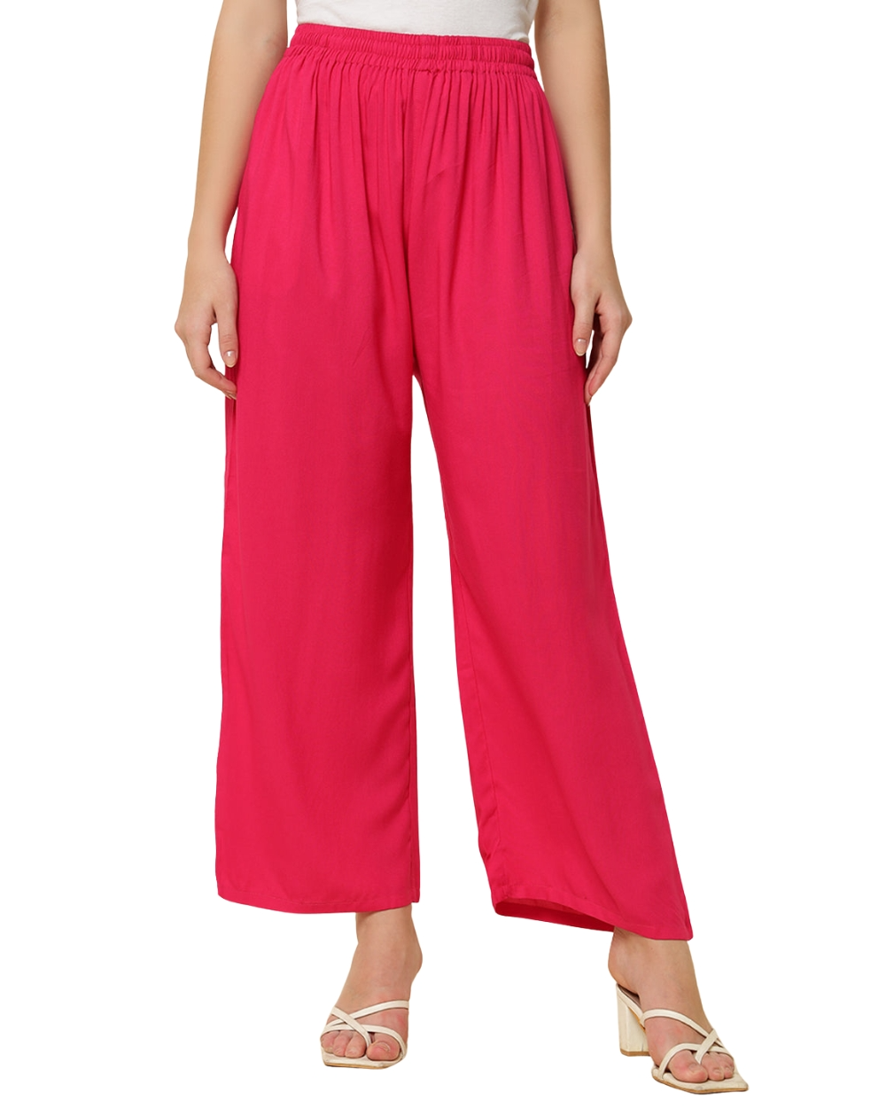 Youkay Lyca Palazzo Pant with Side Pockets