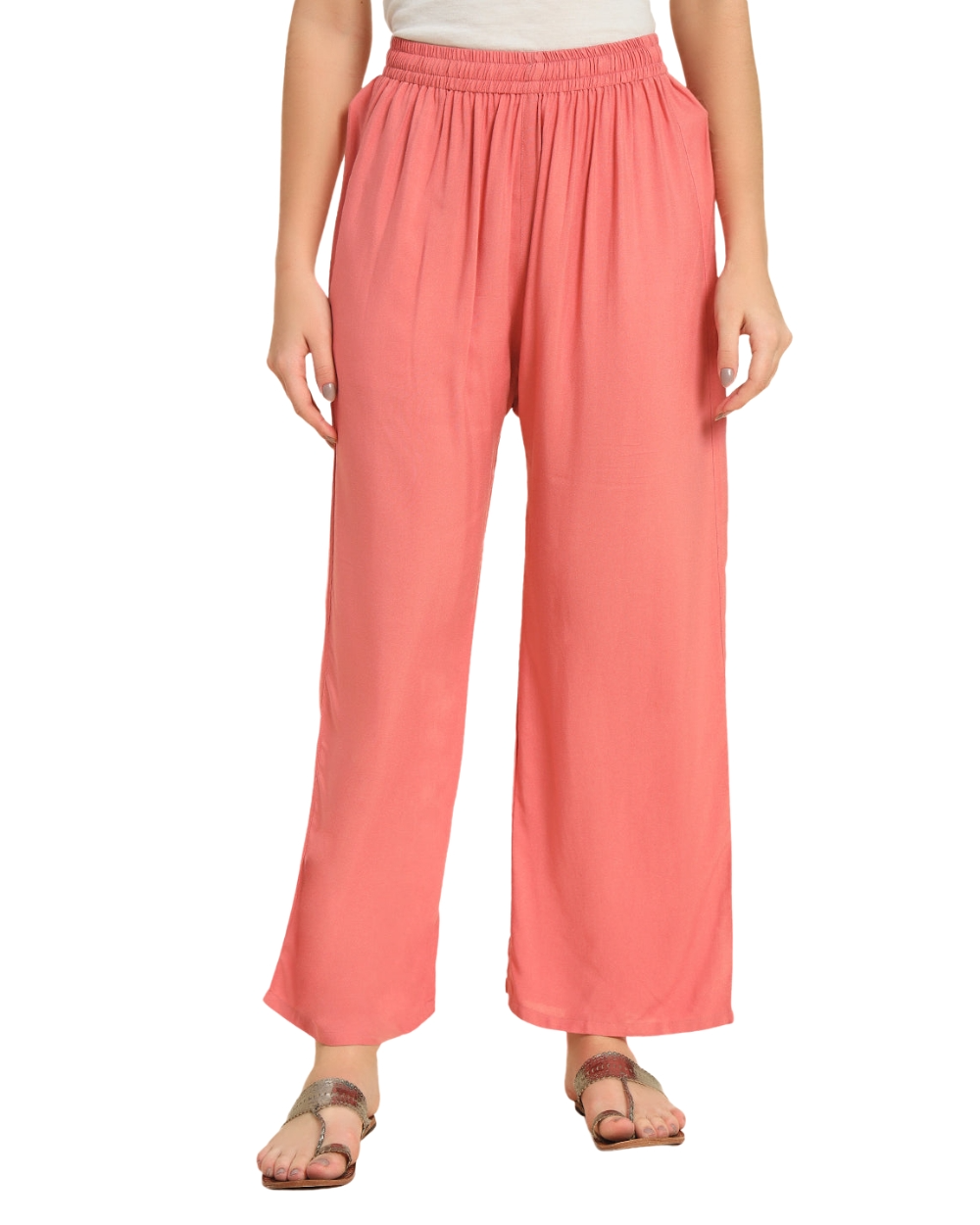 Youkay Lyca Palazzo Pant with Side Pockets