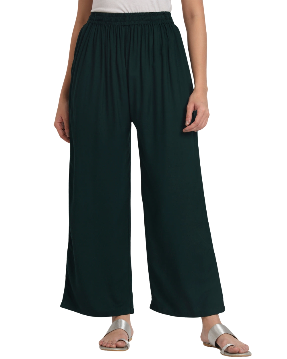 Youkay Lyca Palazzo Pant with Side Pockets