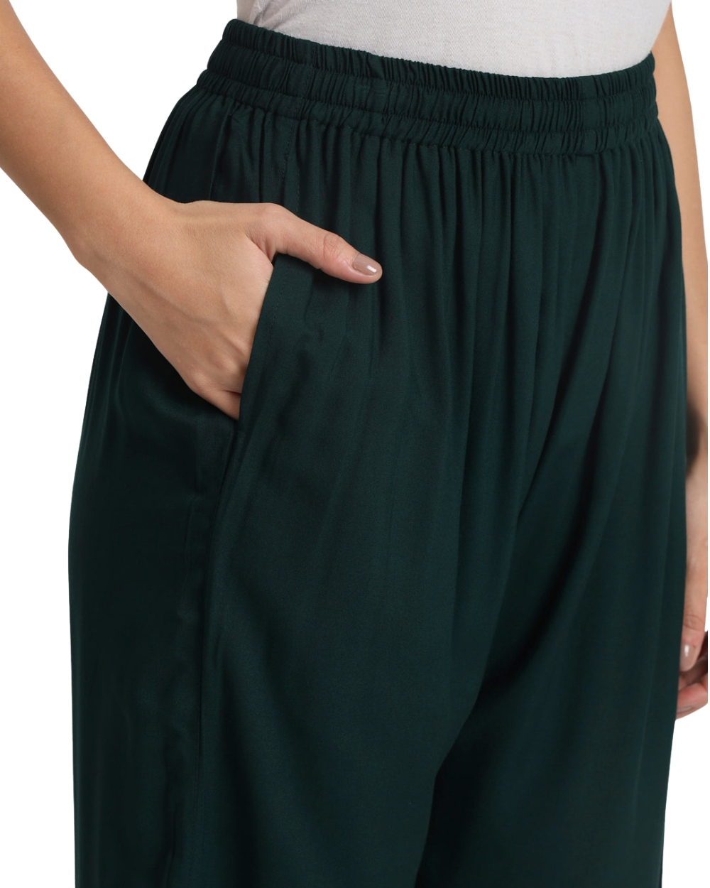 Youkay Lyca Palazzo Pant with Side Pockets