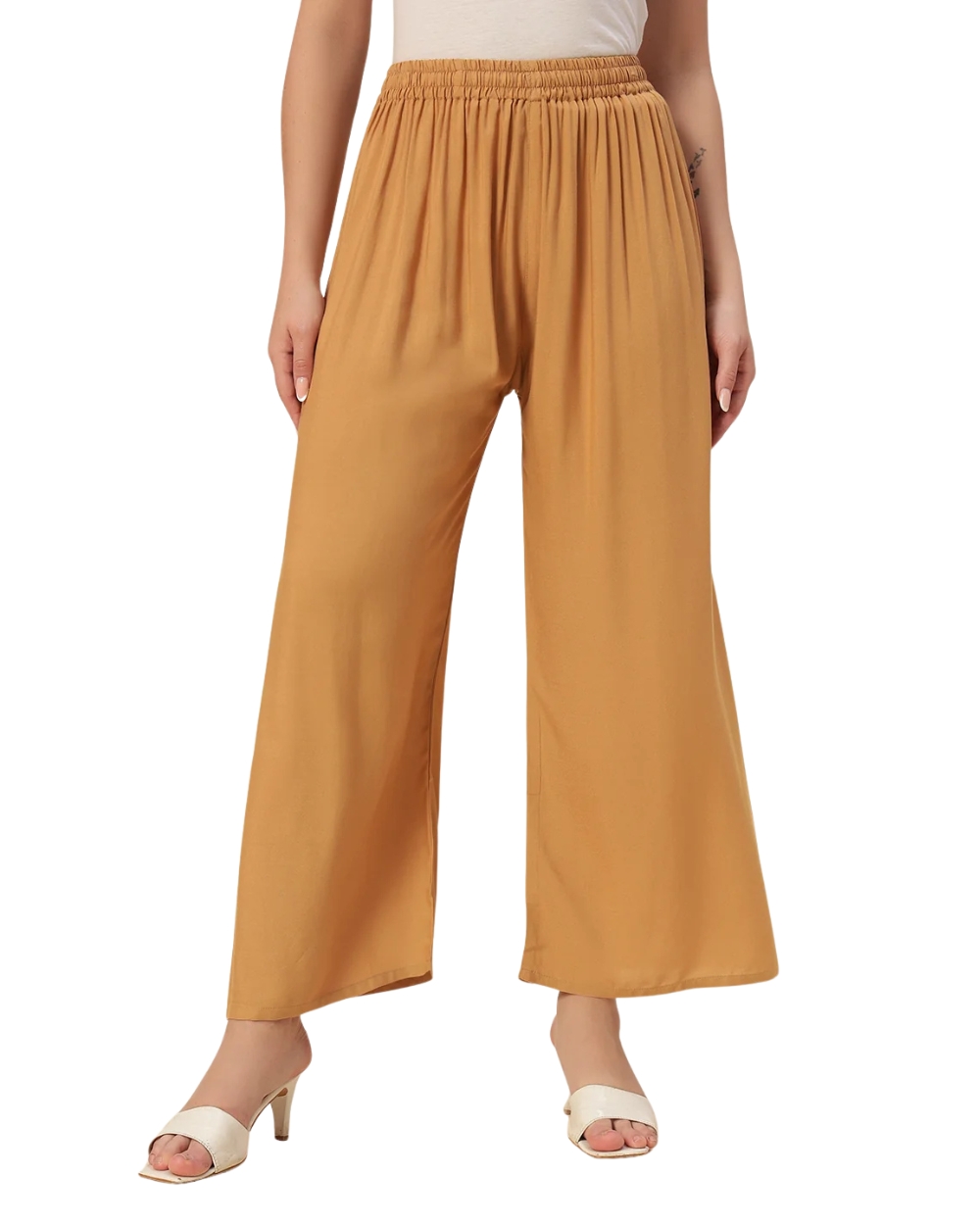 Youkay Lyca Palazzo Pant with Side Pockets