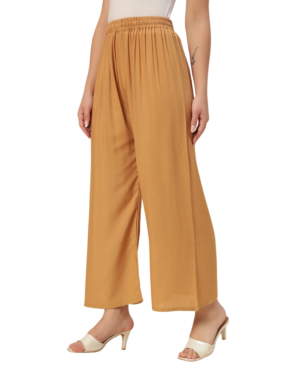 Youkay Lyca Palazzo Pant with Side Pockets
