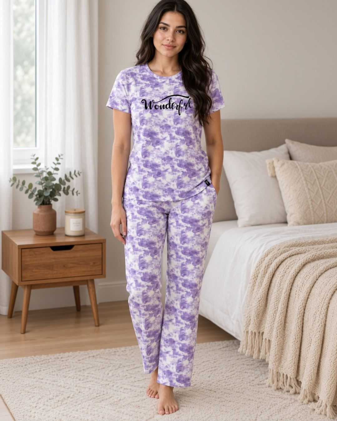 Wonderful Print Tie & Dye Co-ord Night Suit Set