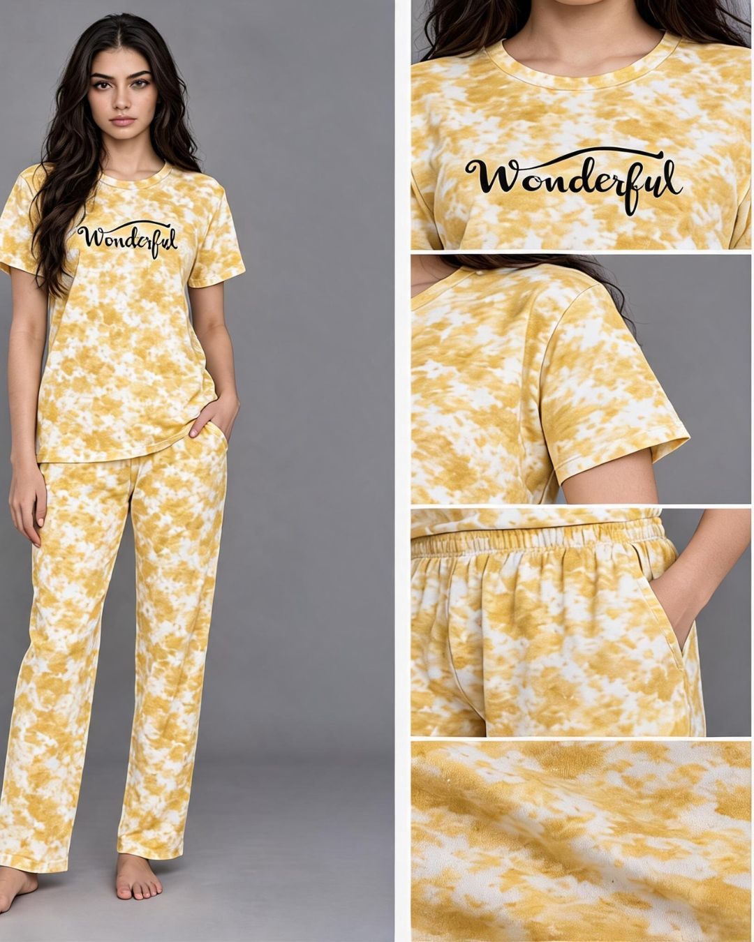 Wonderful Print Tie & Dye Co-ord Night Suit Set